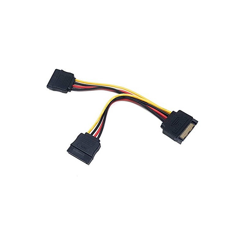 Multibao 15 Pin Sata Male to 2 Sata Female Power