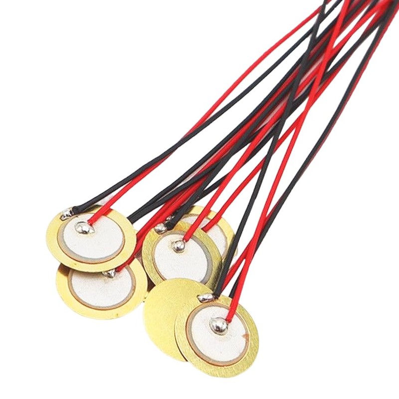 LOYELEY 15pcs 27mm Piezo Disc Brass Buzzer for Piezo Element,