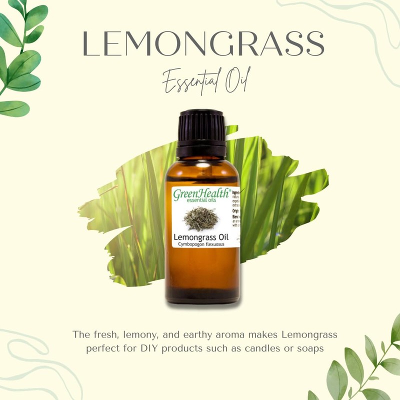 GreenHealth - Lemongrass Essential Oil - 16 fl oz -