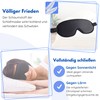 Hilvard Schlafmaske, Augenmask, inklusive Schlaf-Ohrstöpsel, 100% Verdunkelung, verstellbar, ergonomisch, Grau