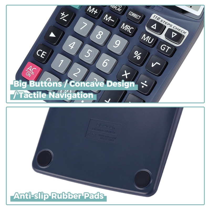 OSALO Desktop Calculator Extra Large Display Big Number with Check