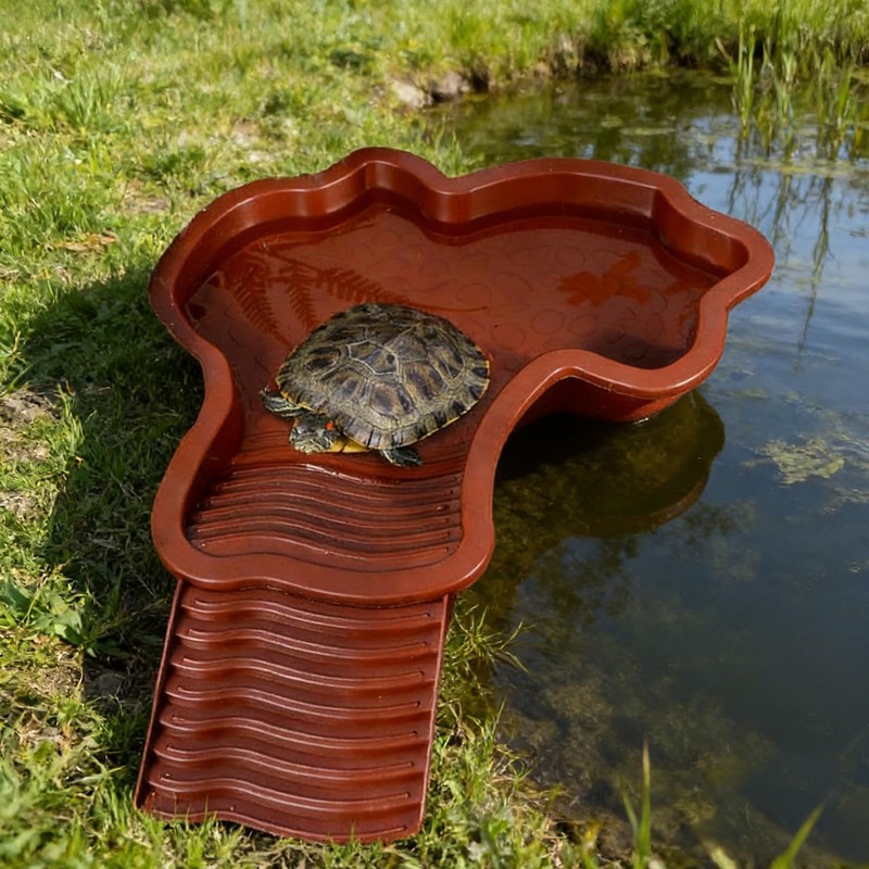 Small Water Dish Plastic Reptile Bathing Pool， Thickened Non-Slip Feeding