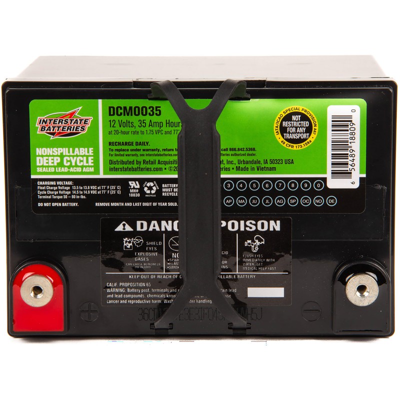 Interstate Batteries 12V 35AH Sealed Lead Acid (SLA) AGM Deep