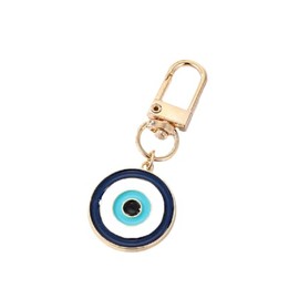 Kysin Chiys Cute Evil Eye Enamel Keychain for Women Good Luck Charms Keyring for Car Keys Holder Bag Purse Backpack - Blue