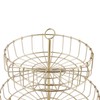 2 Tier Fruit Basket Iron Round Golden Nordic Household Snack