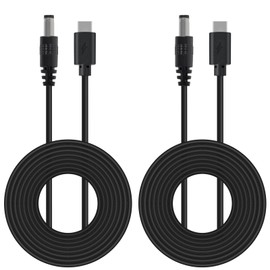 AITRIP 2PCS DC to Type C USB PD12V 5.5x2.5mm (Compatible with 5.5mm x 2.1mm) Power Supply Cable for Wireless Router Laptop LED Strip Speaker CCTV Camera