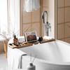 Realgulf Bamboo Bathtub Tray Caddy - Splash-Proof Adjustable (28.5-40") with