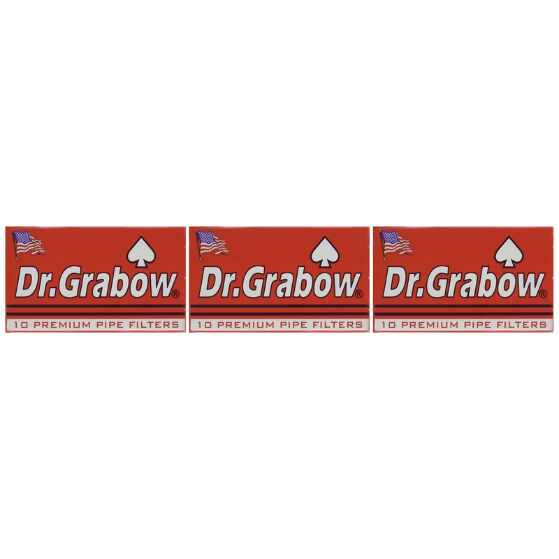Dr. Grabow 10 Premium Pipe Filters - 3 Pack