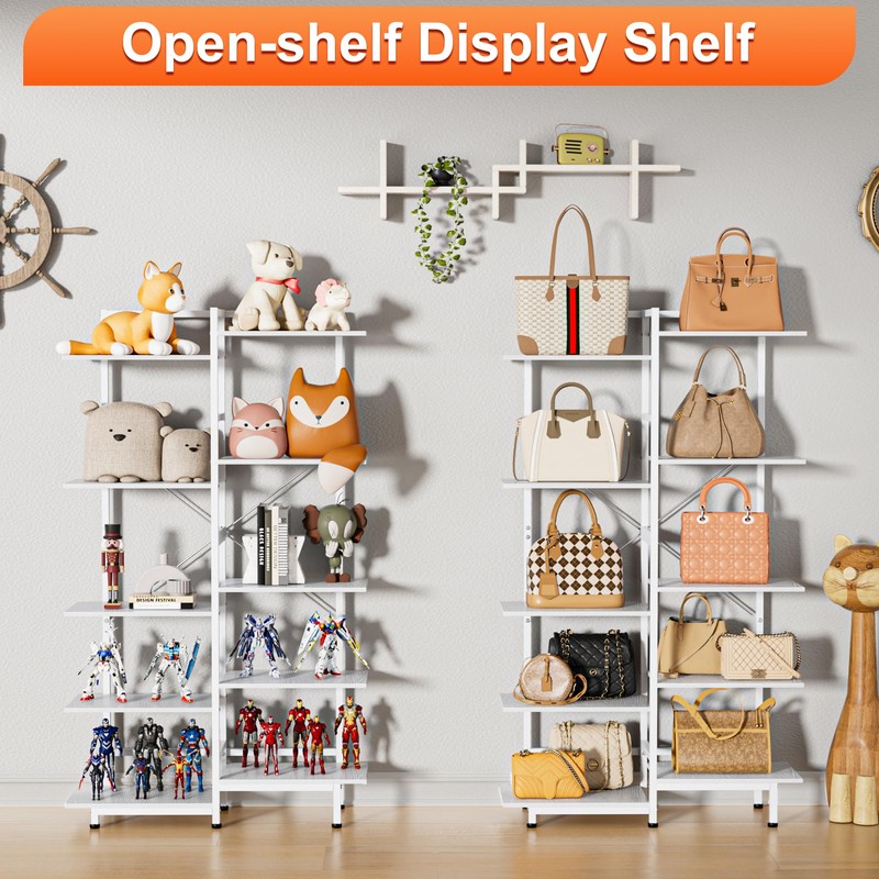 Aquzee Large Purse Rack Stand, 5 Tier Purse Display Shelf,