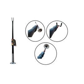 Generic Fireplace Blow Poker Bundle with InstaFire Starter - All in one Fire Poker, Blow Poke, Rake Tool