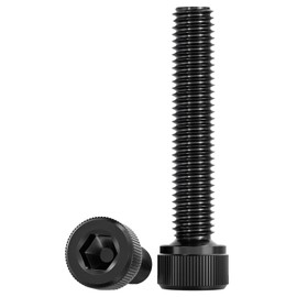 Drenky Cylindrical Head Screws Black Pack of 20 M6 x 35 mm Cylinder Screws with Hexagon Socket DIN 912 (ISO 4762) Machine Screws Stainless Steel A2 V2A Fully Threaded Screws