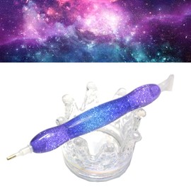 Diamond Painting Art Drill Bead Pen Accessories Tool Kit, 5D Resin Diamond Painting Drill Pen Stylus Tips Placers Heads and Glue Clays Shine Purple