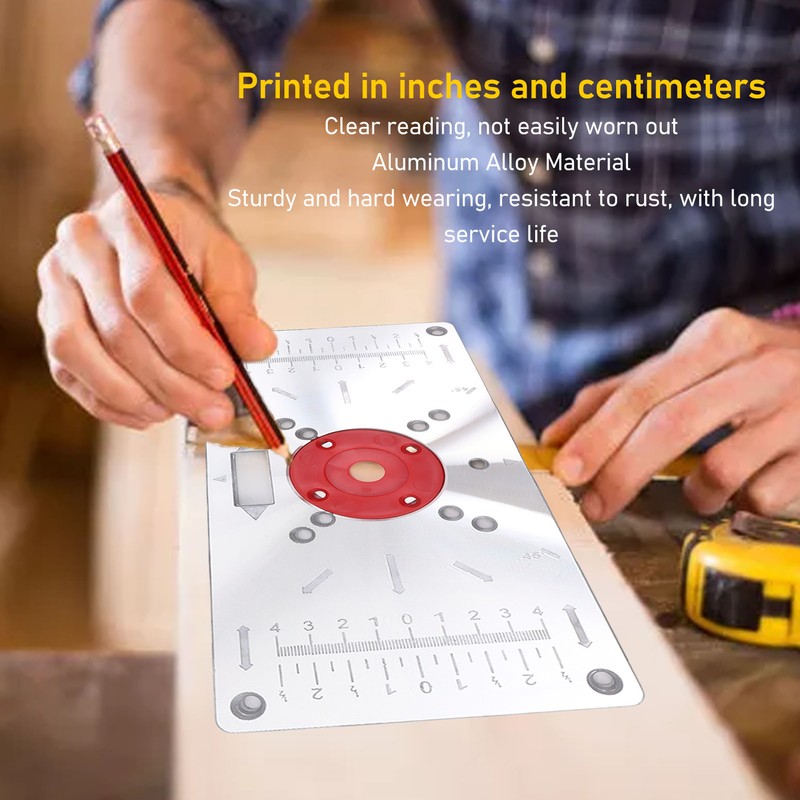 Router Table Insert Plate Woodworking Aluminum Router Plate with 4