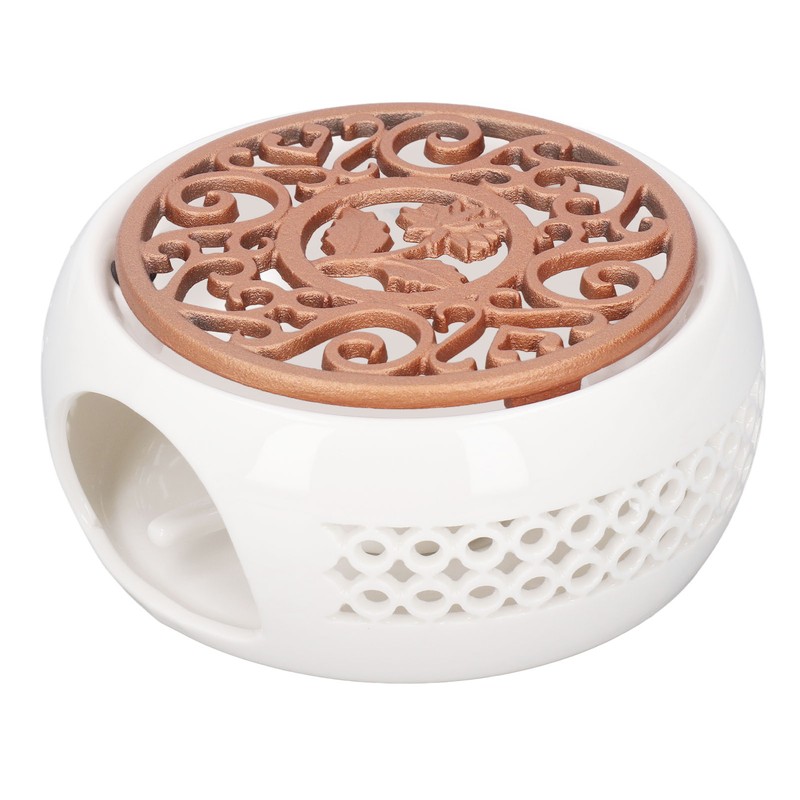 Ceramic Teapot Warmer Hollowed Pad Concave Bottom Practical Multifunction Teapot