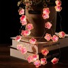 Keretuby Decorative Pink Fairy Cherry Blossom String Lights for Bedroom,