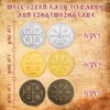 Byhoo 100 Pcs Metal Pirate Token Coins Set, Realistic Treasure