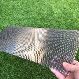 Aluminum Perforated Metal Sheets 16 Gauge 19.6 inch by 9.8 inch Expanded Metal Mesh Aluminum Opening 1/8" 0.12 inch (About 3 mm) Perforated Steel Sheet Aluminum Mesh Screen Decorative Metal Mesh