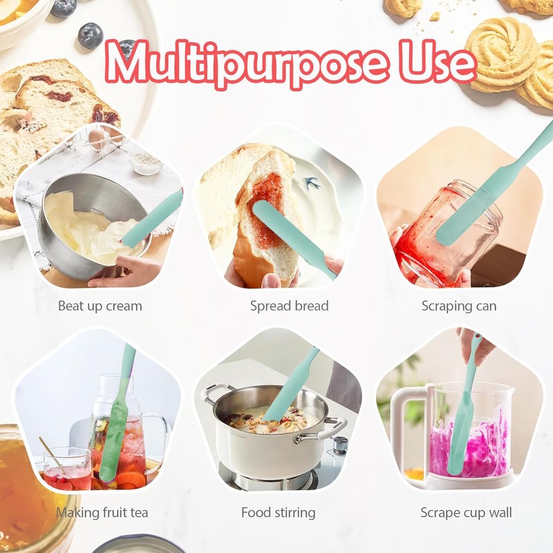 Seamless Non-Stick Baking Spatula Spatula Set, Baking and Mixing, Flexible