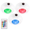 16 Color Changing Puck Light with Remote,LUXSWAY Push Lights Battery