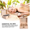 minkissy Wooden Essential Oil Storage Box Aromatherapy Organizer Portable Case