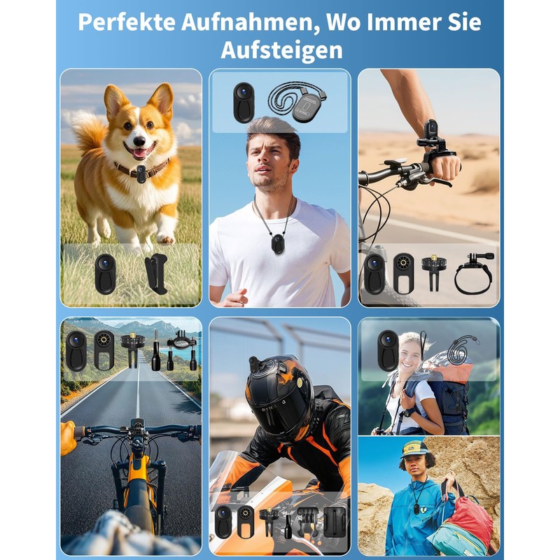 UYIKOO Action Cam, Mini Sports Camera with 0.85 Inch Display,