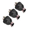 3Pcs American 3 Pole Plugs Compact Plastic Anti Loose Portable