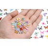 HOMICO 100 Pieces Tiny Butterfly Decor for Crafts Dollhouse Miniatures