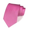 Men's Rose Red Ties Handmade Spot Pin dots & Plaid