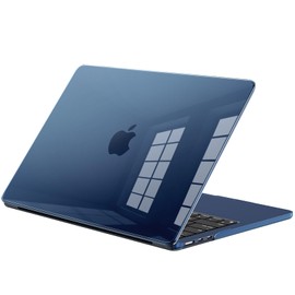 BlueSwan Compatible with MacBook Air M4 M3 M2 13 inch Case 2025 2024 2022 (A3240 A3113 A2681) Transparent Plastic Hard Shell Protective Cover for Mac macAir 13.6" - Crystal Midnight Clear