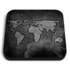 1 x Square MDF Fridge Magnet - World Map Earth