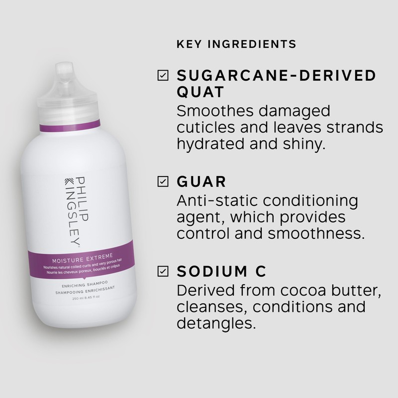 Philip Kingsley Moisture Extremely Enriching Shampoo for Curly, Dry, Damaged
