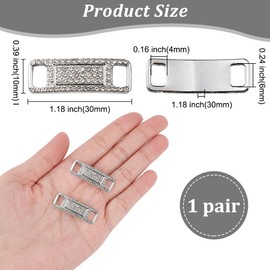 AHANDMAKER Rhinestone Shoelace Charms Buckles, Bling Shoelace Buckles Crystal Shoe Decorations Charms Sneakers Shoe Lace Tag Charms for Sneaker Casual Sports Shoe Bikini Accessory, Cubic Zirconia