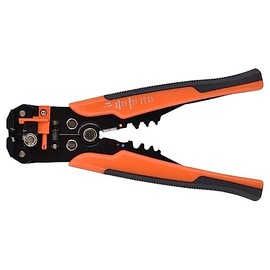 HuLuHouse Pinza Pelacables AutomáTica, 8 Pulgadas 1547 USO Rudo Herramienta de Pelado de Cables para Pelar Cables, Cortar, Crimpar (Naranja)