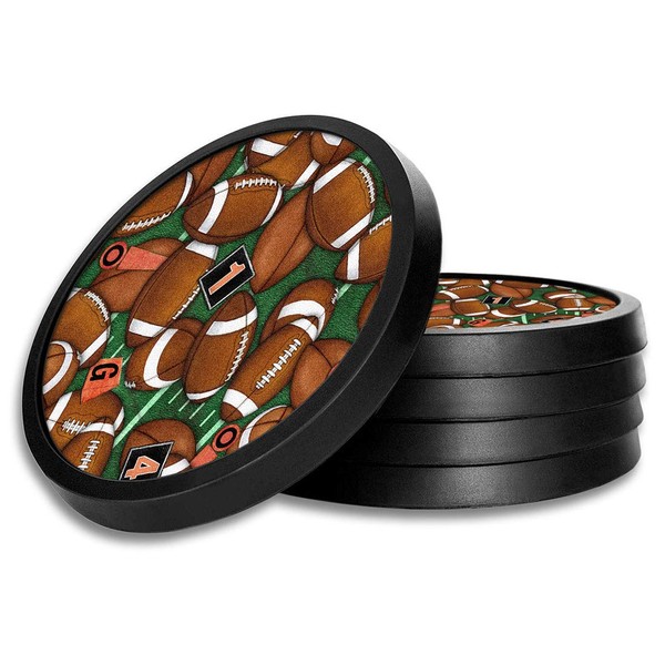 Silicone Non-Slip Drink Coasters with Removable Printed Absorbent Felt Pad