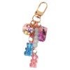 GANPUB Blue Cute Resin Gummy Bear Key Chain Candy Color