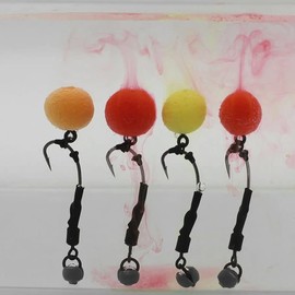 Ronnie Rig carp ready rig pre tied-12mm boilie screw FISHIN ADDICT (#6 BARBED)