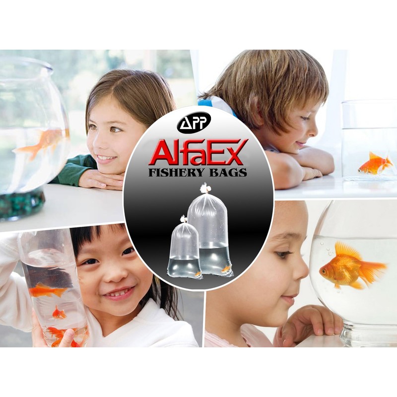 AlfaEx 25 Pack Fishing Bags Leakproof Round Bottom Clear Plastic