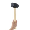 Takagi M&M Rubber Hammer, Wooden Handle, Black, 1 Piece