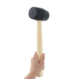 Takagi M&M Rubber Hammer, Wooden Handle, Black, 1 Piece