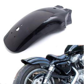 LisylineAuto Metal Motorcycle Rear Fender Mudguard Splash Guard Wheel Cover Fenders for Harley Cruiser Chopper Bobber Suzuki Black Motorbike Fender