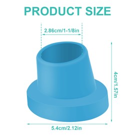 4 Pcs Replacement Feet for Bath Chair Shower Chair Leg Caps Heavy Duty Replacement Feet for Shower Chair Bath Seat (Blue, 1-1/8")