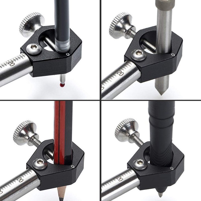 CarAngels New Model Woodworking Scribing Gauge for Arc, Straight Line,