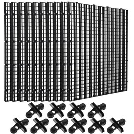 mekueeex 10 Pcs Aquarium Divider Tray Plastic Grid Aquarium Egg Crate Light Diffuser, Fish Tank Divider Filter Bottom Isolation with 12Pcs Sucker Clip