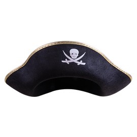 Pirate Black Felt Hat Large