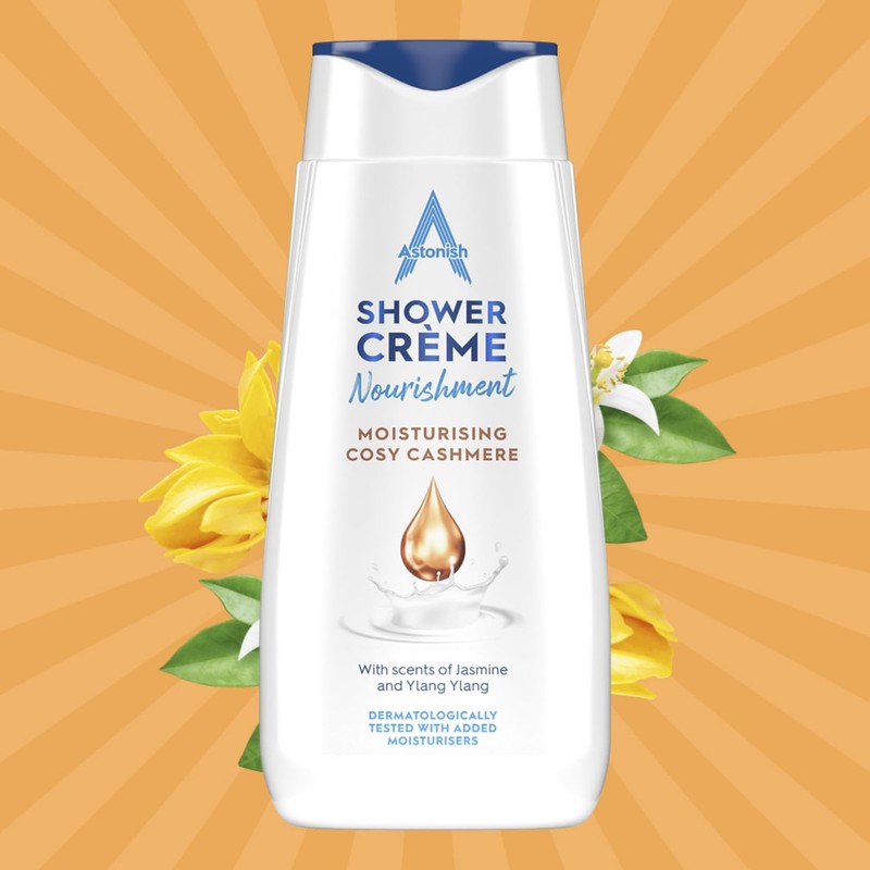 Astonish Shower Crème, Cosy Cashmere, Cleanses and Moisturises, Jasmine and