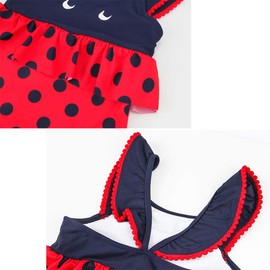 Julysand 20G054 - Traje de baño de una pieza para bebés y niñas, Impresión a escala, 9-12 Mounth