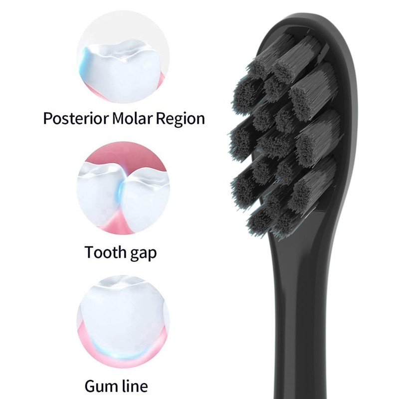 Replacement Toothbrush Heads for Moon Electric Toothbrush with Covers (5