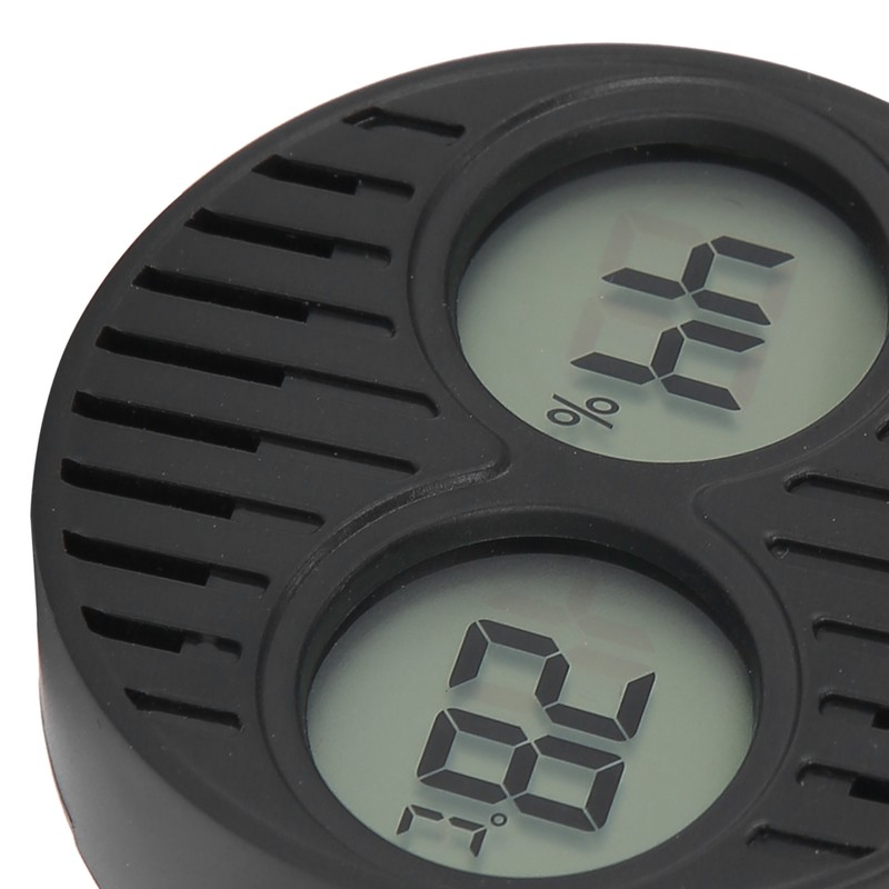 Round Hygrometer Thermometer ℃/℉ Digital Display High Accuracy Cigar Box