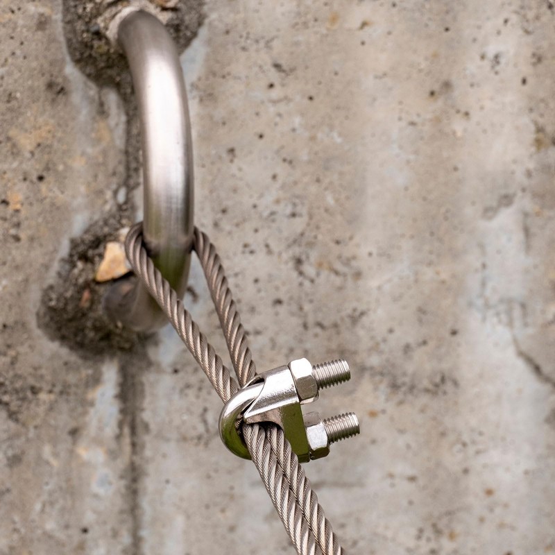 M METERXITY 4-Pack Cable Clamps, M5 Stainless Steel 5mm Wire