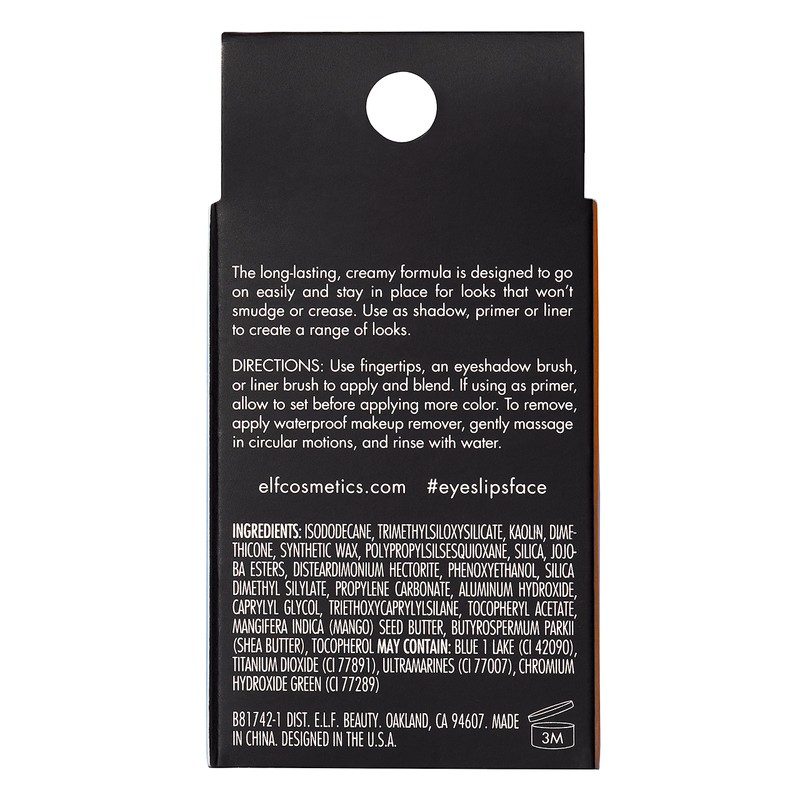 e.l.f. No Budge Cream Eyeshadow, 3-in-1 Eyeshadow, Primer & Liner